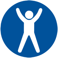 icon showing person doing jumping jacks