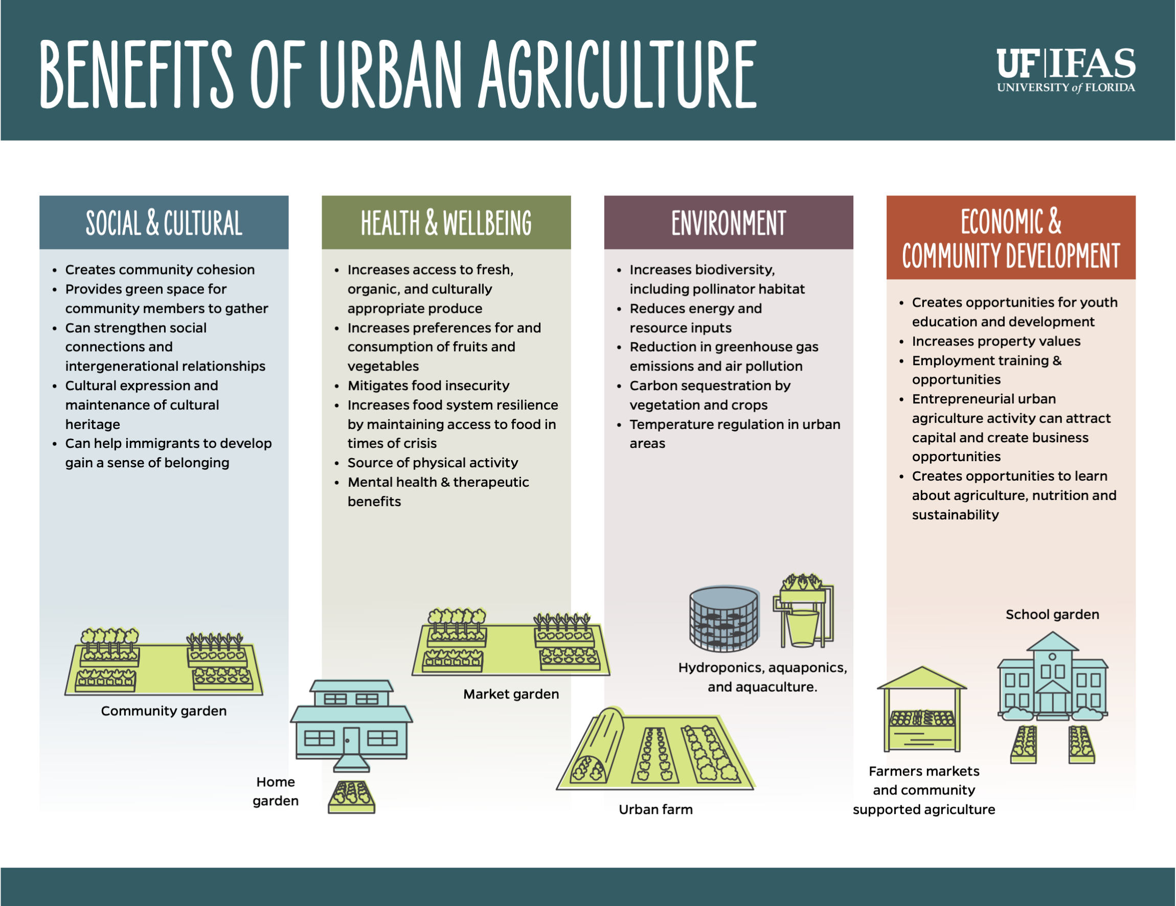 Benefits of Urban Agriculture - Infographic