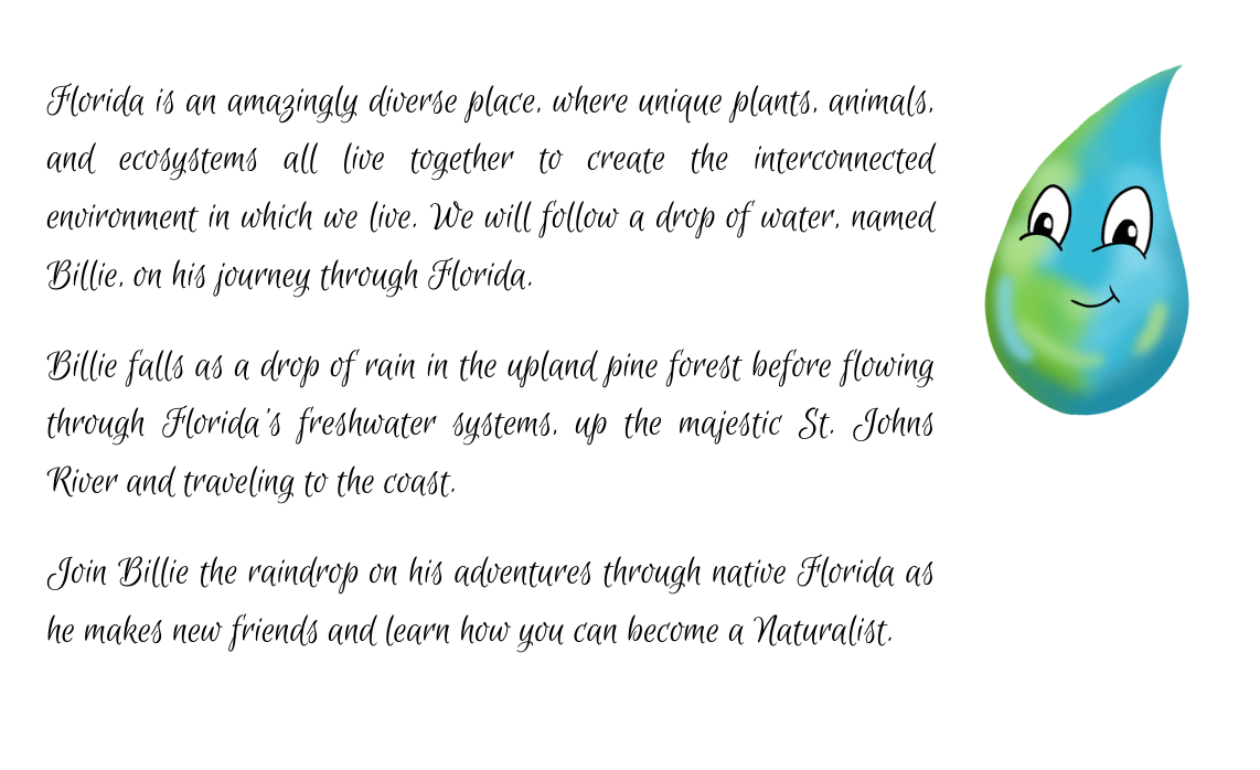 A personified raindrop