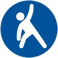 icon showing person stretching