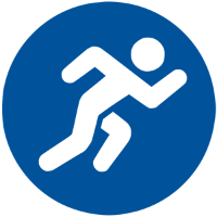 Icon showing a person  running
